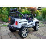 Elektrické autíčko - Jeep S2388 - nelakované - biele